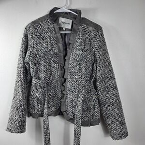 Oleg Cassini  Couture Tweed‎ Jacket Wool Blend L
